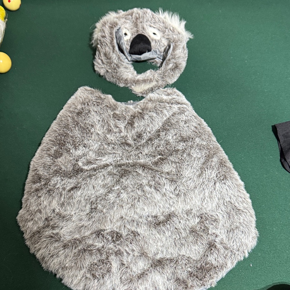 Koala Bear Fluffy Gray Costume with Hood